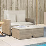 Voir la diapositive 1 : VIDAXL Canape de jardin avec coussins 2 places beige resine tressee