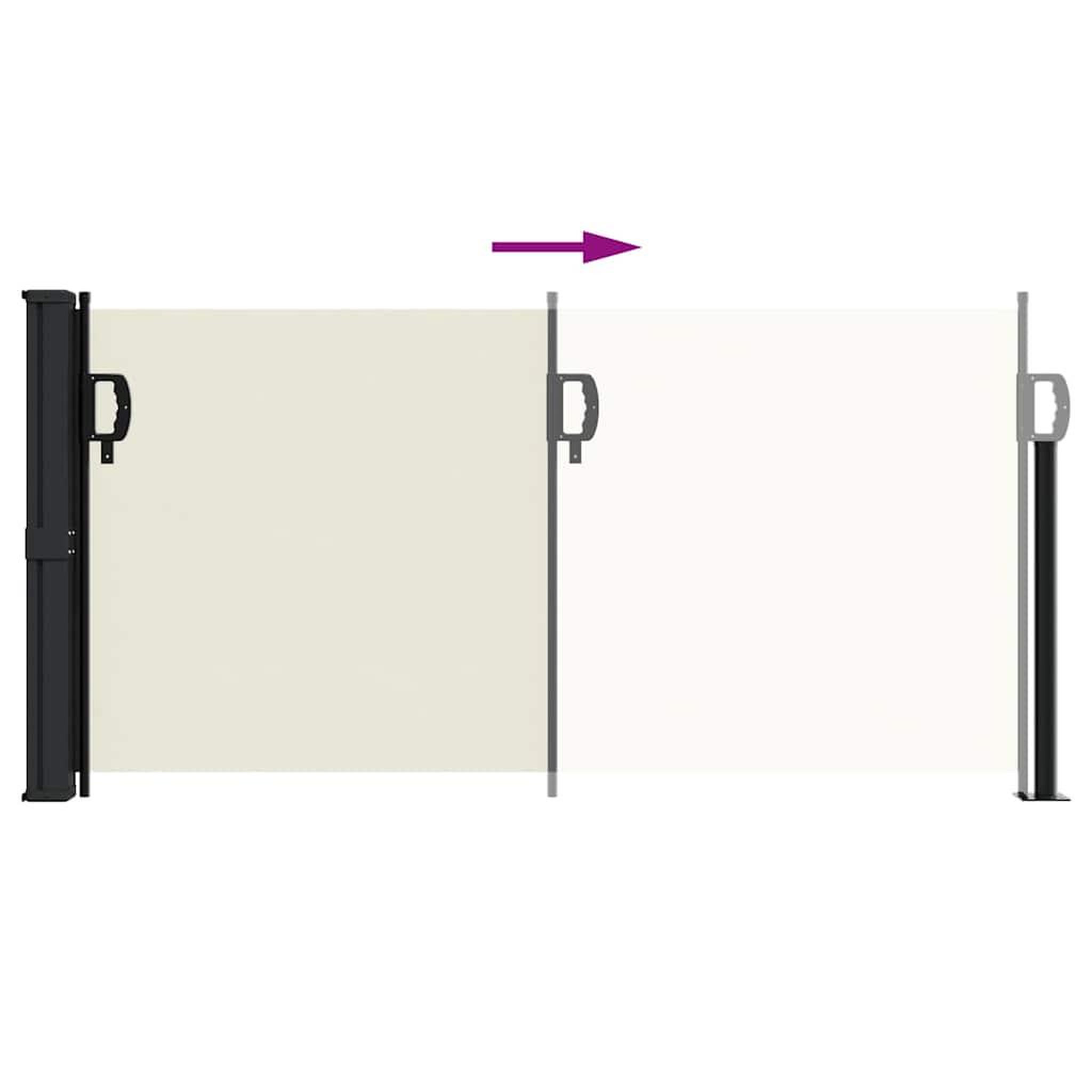 Voir la diapositive 5 : VIDAXL Auvent lateral retractable creme 100x300 cm