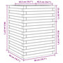 Voir la diapositive 6 : VIDAXL Jardiniere 50x50x68,5 cm bois de pin massif