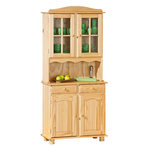 Vaisselier en pin massif vernis naturel - ALICANTE