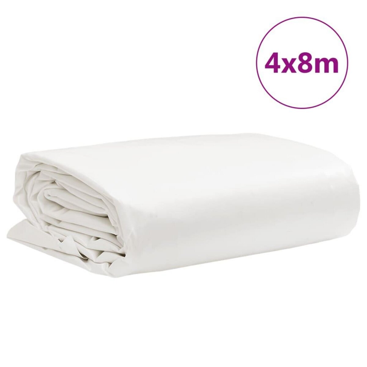 VIDAXL Bache blanc 4x8 m 650 g/m²