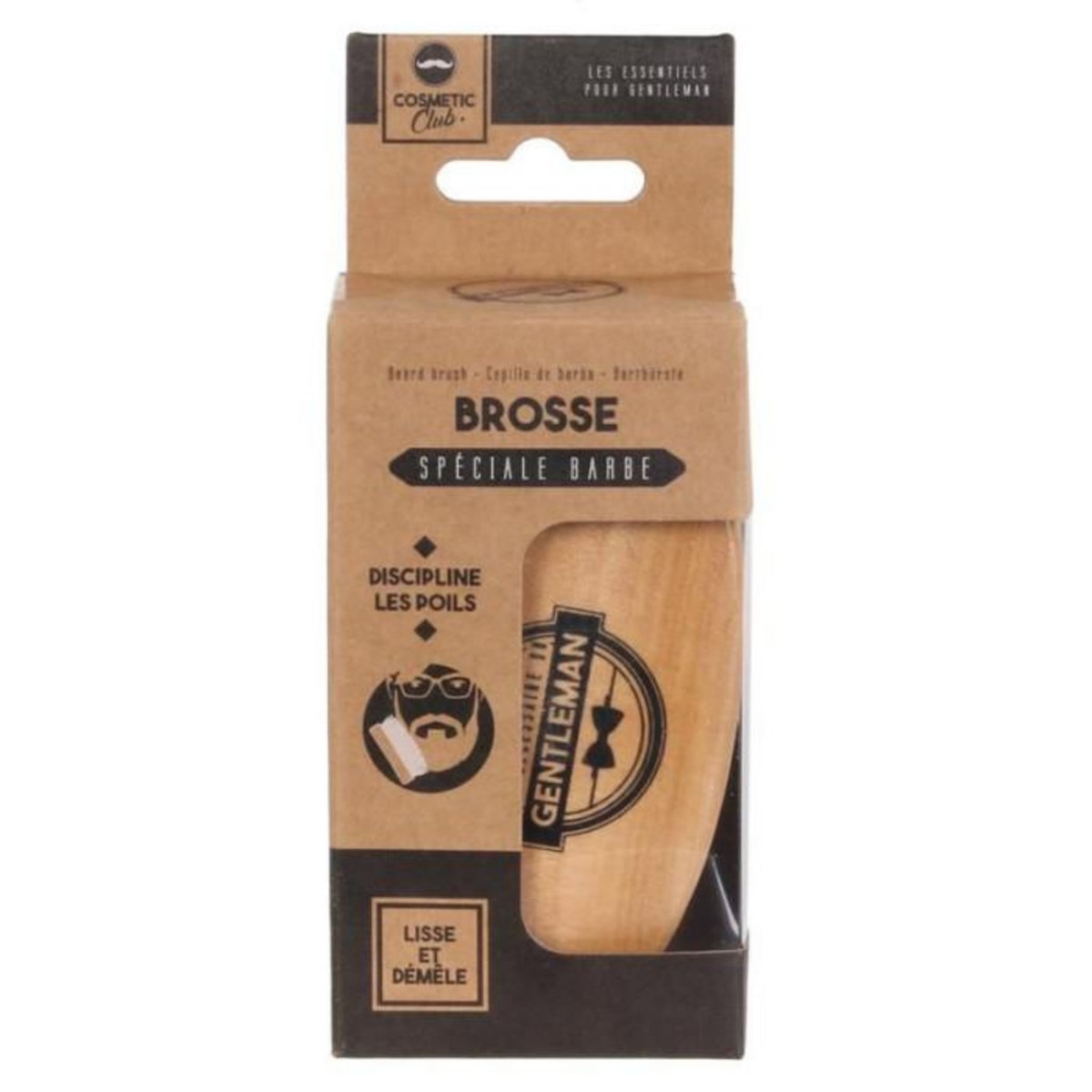 Paris Prix Brosse à Barbe en Bois  Gentleman  9cm Beige