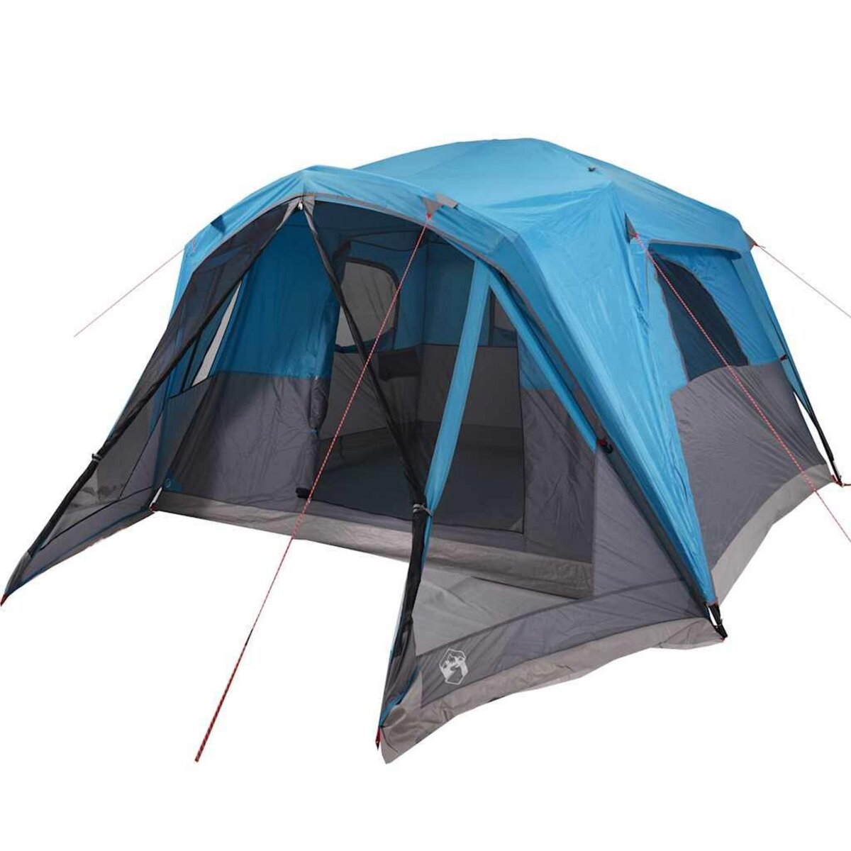 VIDAXL Tente familiale avec porche 6 personnes bleu impermeable