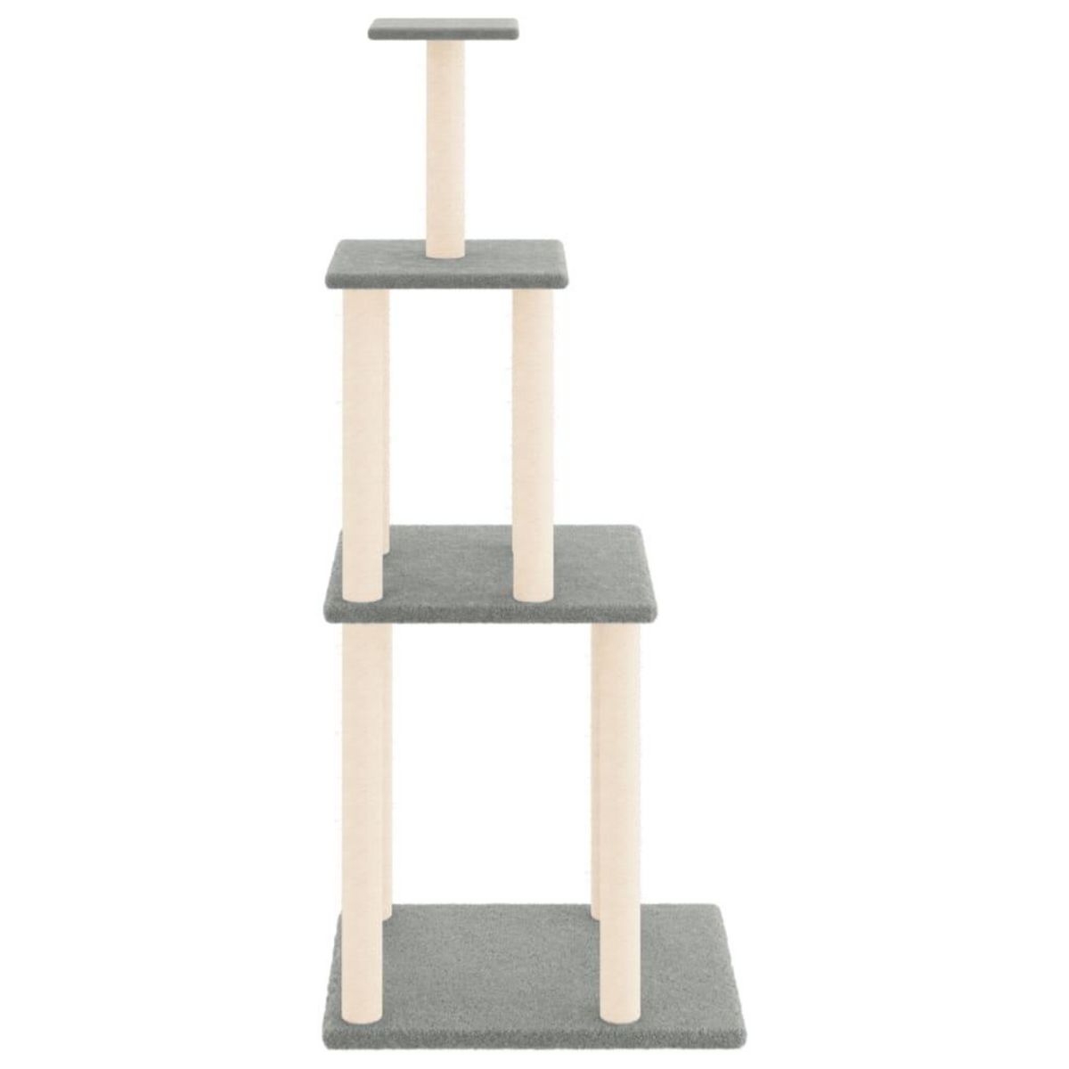 VIDAXL Arbre a chat avec griffoirs en sisal Gris clair 149 cm
