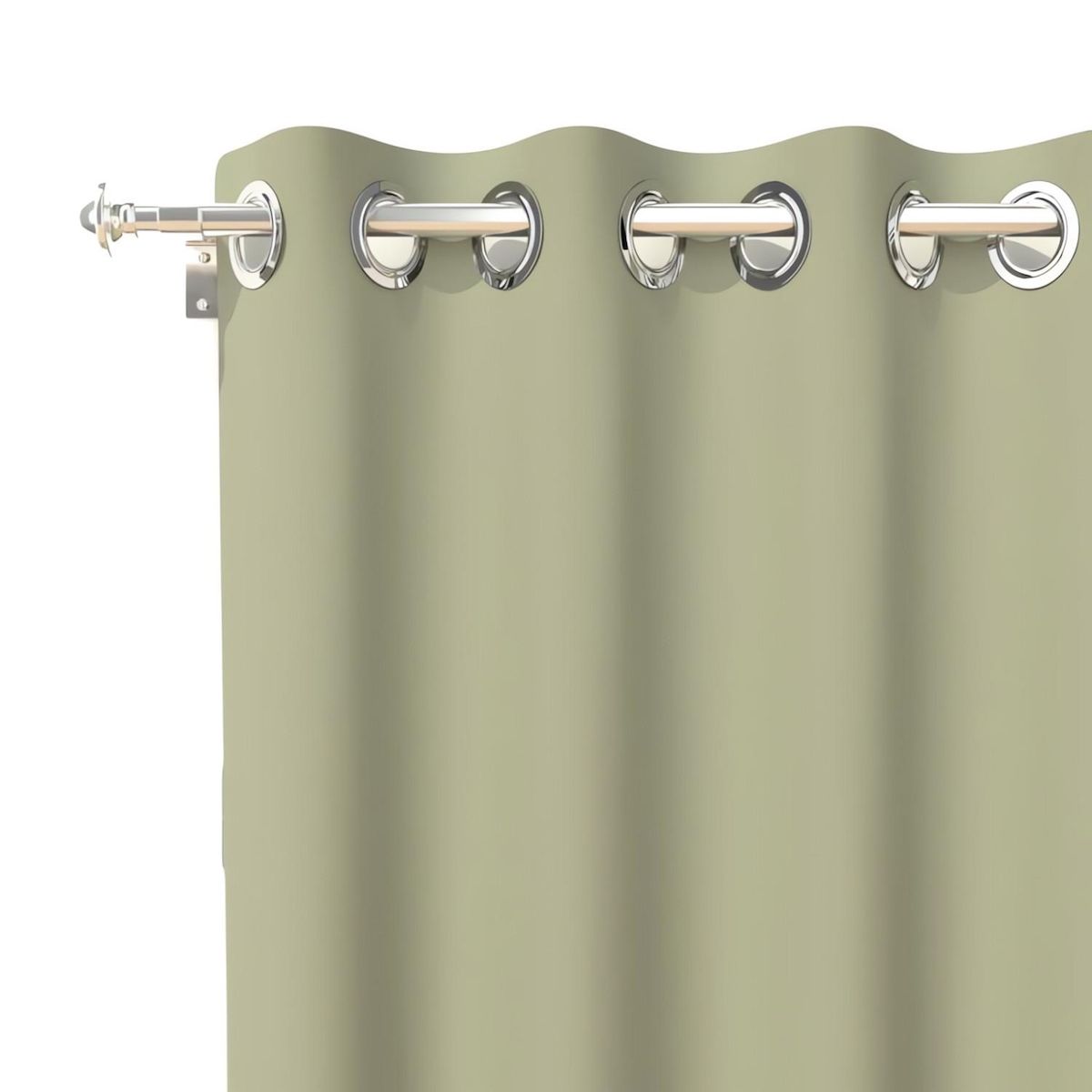 SOLEIL D'OCRE Rideau uni à oeillets infroissable ALIX, par Soleil d'ocre