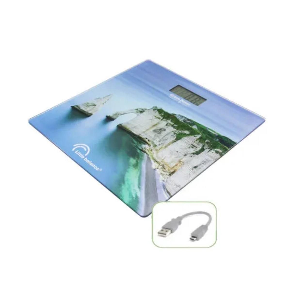 LITTLE BALANCE Pèse-personne électronique 180kg/100g bleu - 8654