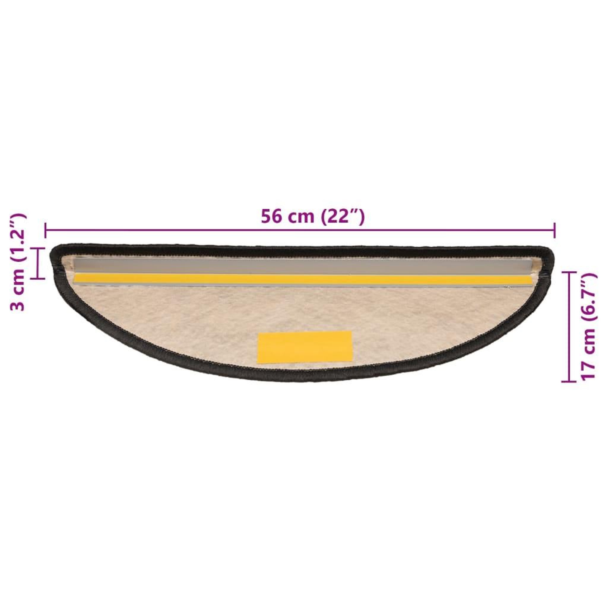 Voir la diapositive 6 : VIDAXL Tapis d'escalier autocollants 15 pcs 56x17x3 cm Anthracite