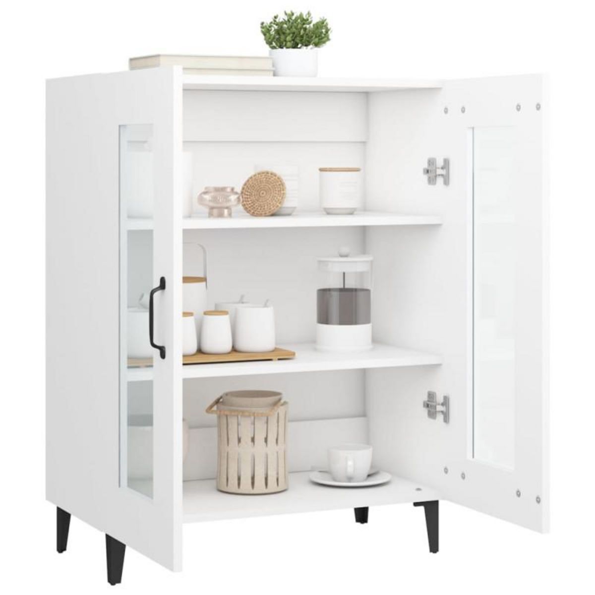 VIDAXL Buffet blanc 69,5x34x90 cm bois d ingénierie