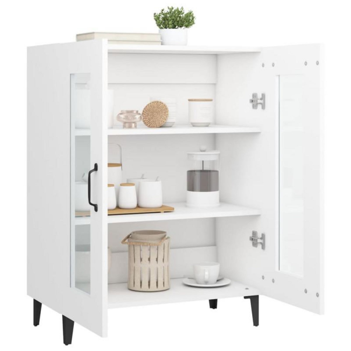VIDAXL Buffet blanc 69,5x34x90 cm bois d ingénierie