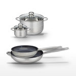 ELO Lot 2 Poêles 28/32cm & 2 Faitouts 12/24cm Elo Profi Therm Platinum