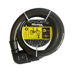 Master lock Antivol à câble, à clé, câble de 1 m - Acier tressé - Idéal pour les motos et les vélos, noir