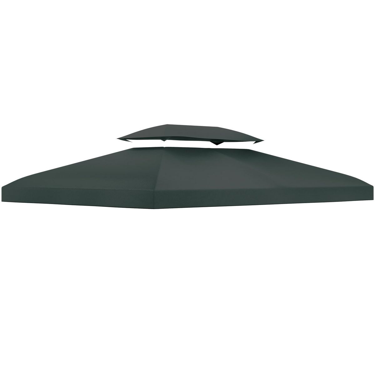 OUTSUNNY Toile de rechange pour pavillon tonnelle tente 3 x 4 m polyester haute densité 180 g/m² gris foncé