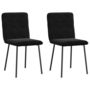 Voir la diapositive 1 : VIDAXL Chaises a manger lot de 2 Noir Velours