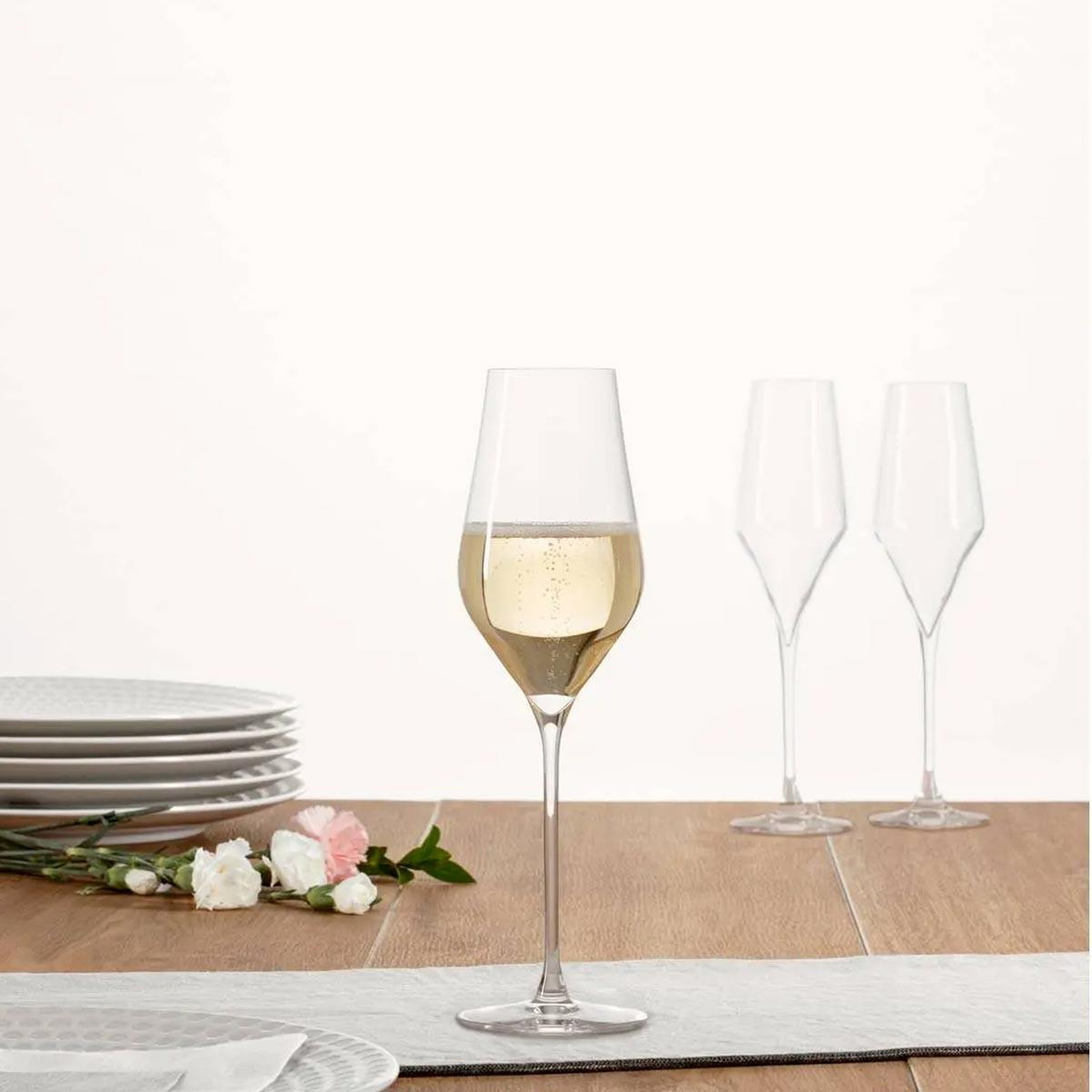Voir la diapositive 2 : SECRET DE GOURMET Lot de 6 flûtes à champagne  douro  31cl transparent