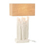 Voir la diapositive 2 : Paris Prix Lampe à Poser en Résine  Figurine  58cm Blanc