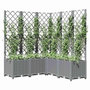 Voir la diapositive 3 : VIDAXL Jardiniere avec treillis gris clair 120x120x136cm polypropylene