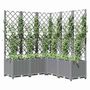 Voir la diapositive 3 : VIDAXL Jardiniere avec treillis gris clair 120x120x136cm polypropylene