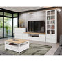 Voir la diapositive 6 : BEST MOBILIER Francesco - table basse - effet bois et blanc - 1 tiroir et 1 niche - 104 cm