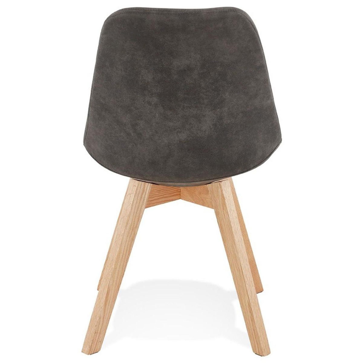 Paris Prix Chaise Design  Mirka  85cm Gris Foncé & Naturel