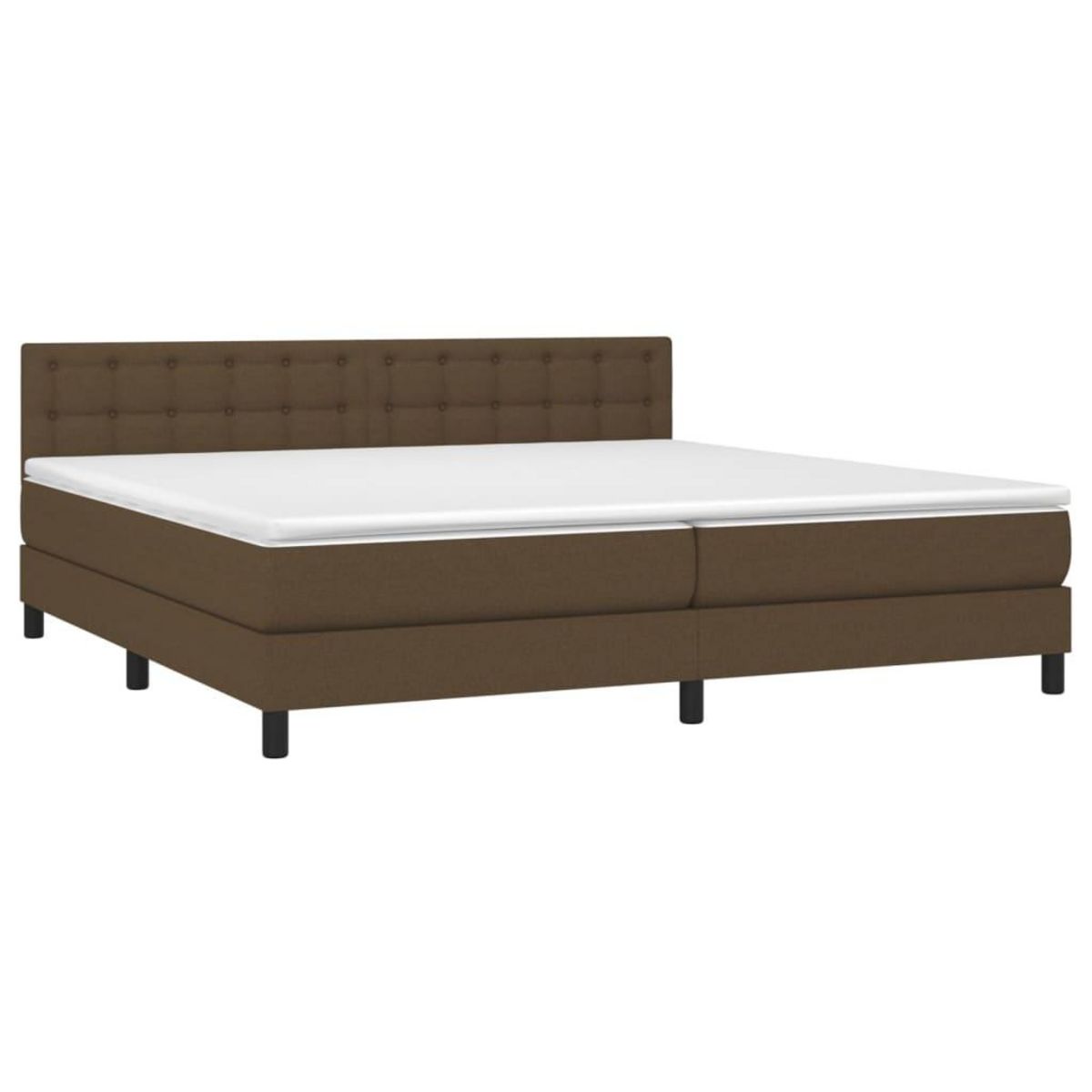 VIDAXL Sommier a lattes de lit avec matelas Marron fonce 200x200 cm