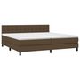 Voir la diapositive 3 : VIDAXL Sommier a lattes de lit avec matelas Marron fonce 200x200 cm
