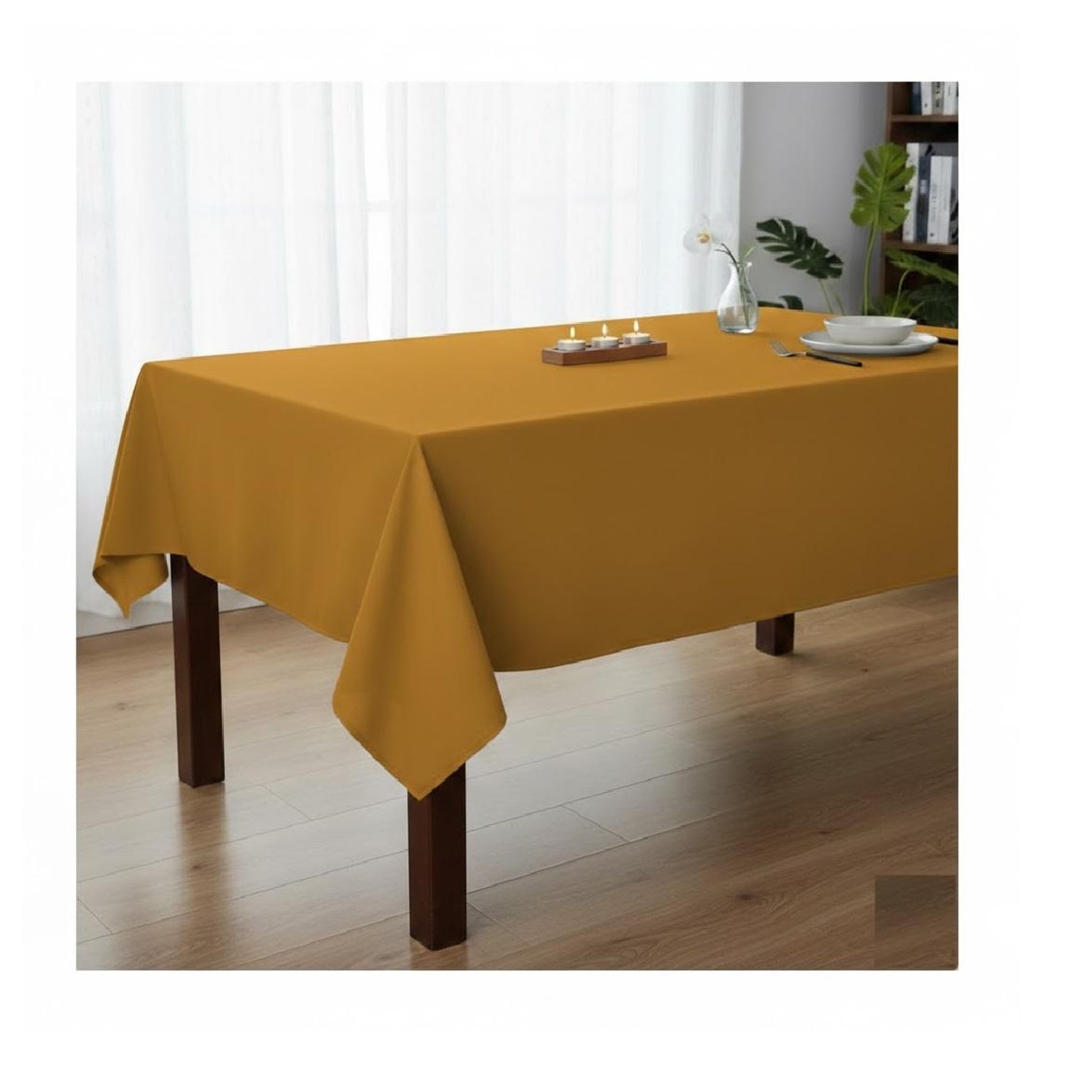 Voir la diapositive 2 : Eden Nappe en polyester finition ourlet nels