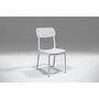MARKET24 Chaise de jardin CALIPSO ARETA - Blanc - Lot de 4 - 53 x 46 x H 88 cm - Résine de synthese