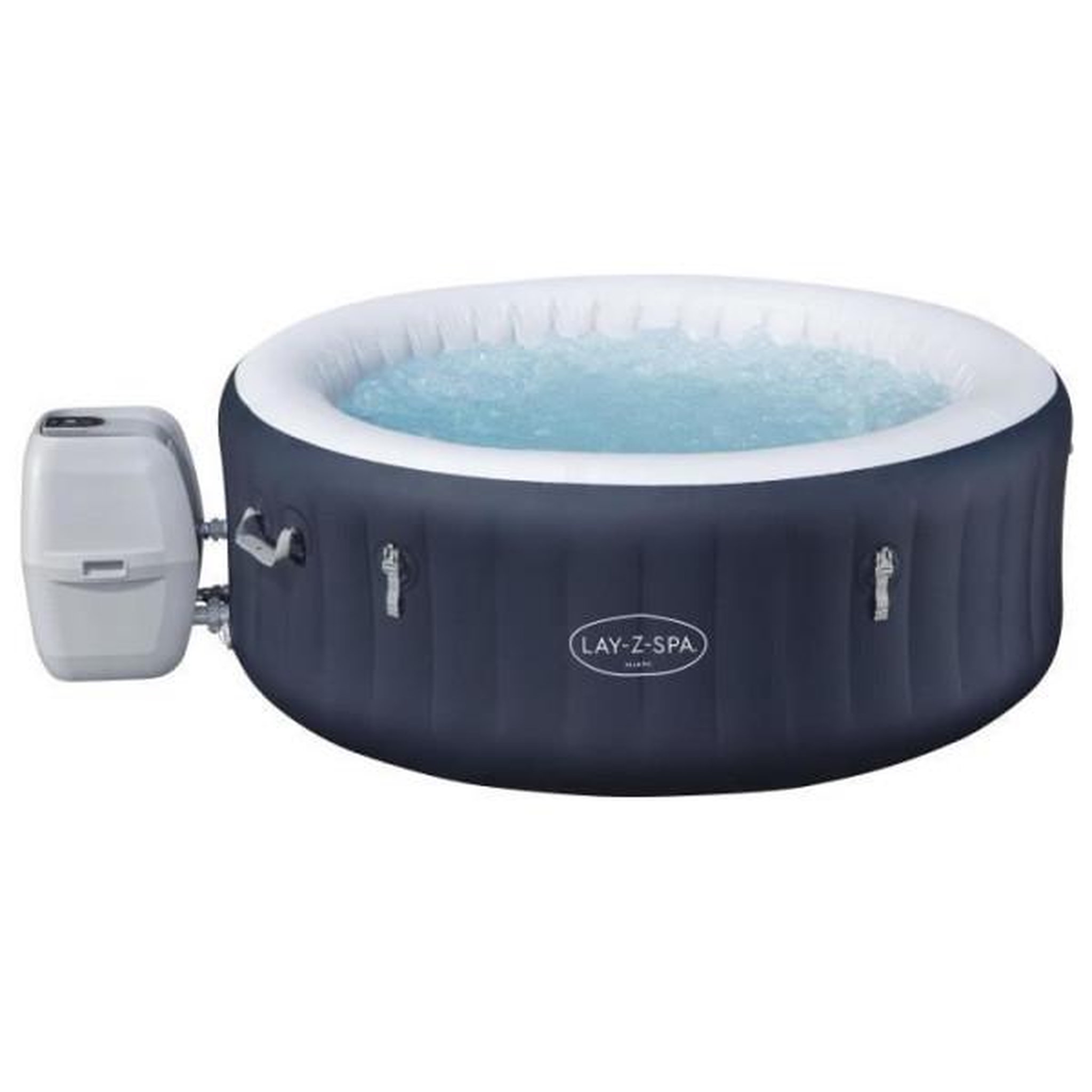 Voir la diapositive 3 : BESTWAY Spa gonflable BESTWAY - Lay-Z-Spa Miami - 120 airjets - 180 x 66 cm - 2 a 4 places - Rond (couverture, cartouche, diffuseur)