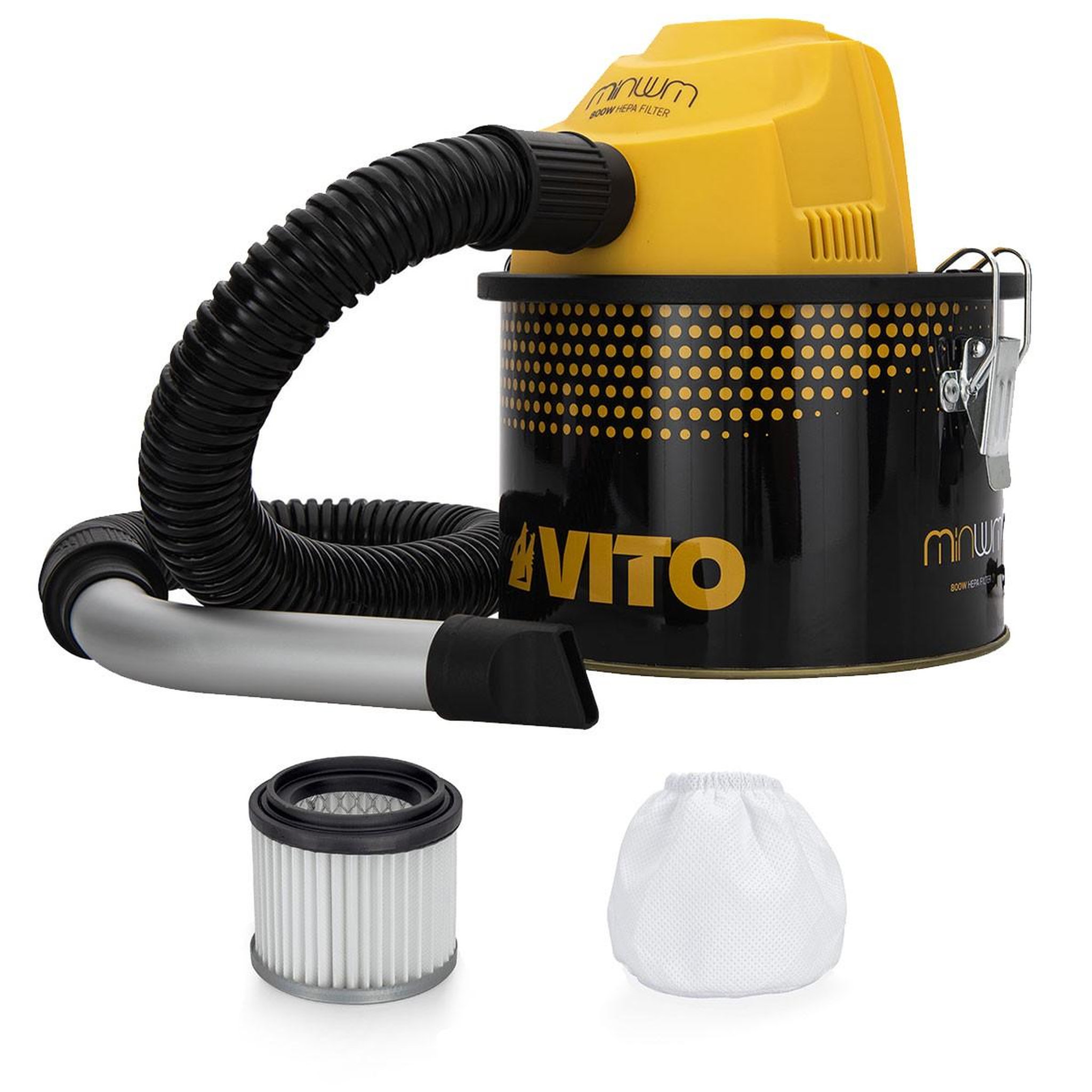 VITO Aspirateur de cendres 800w cuve 4 litres + 2 filtres hepa vito