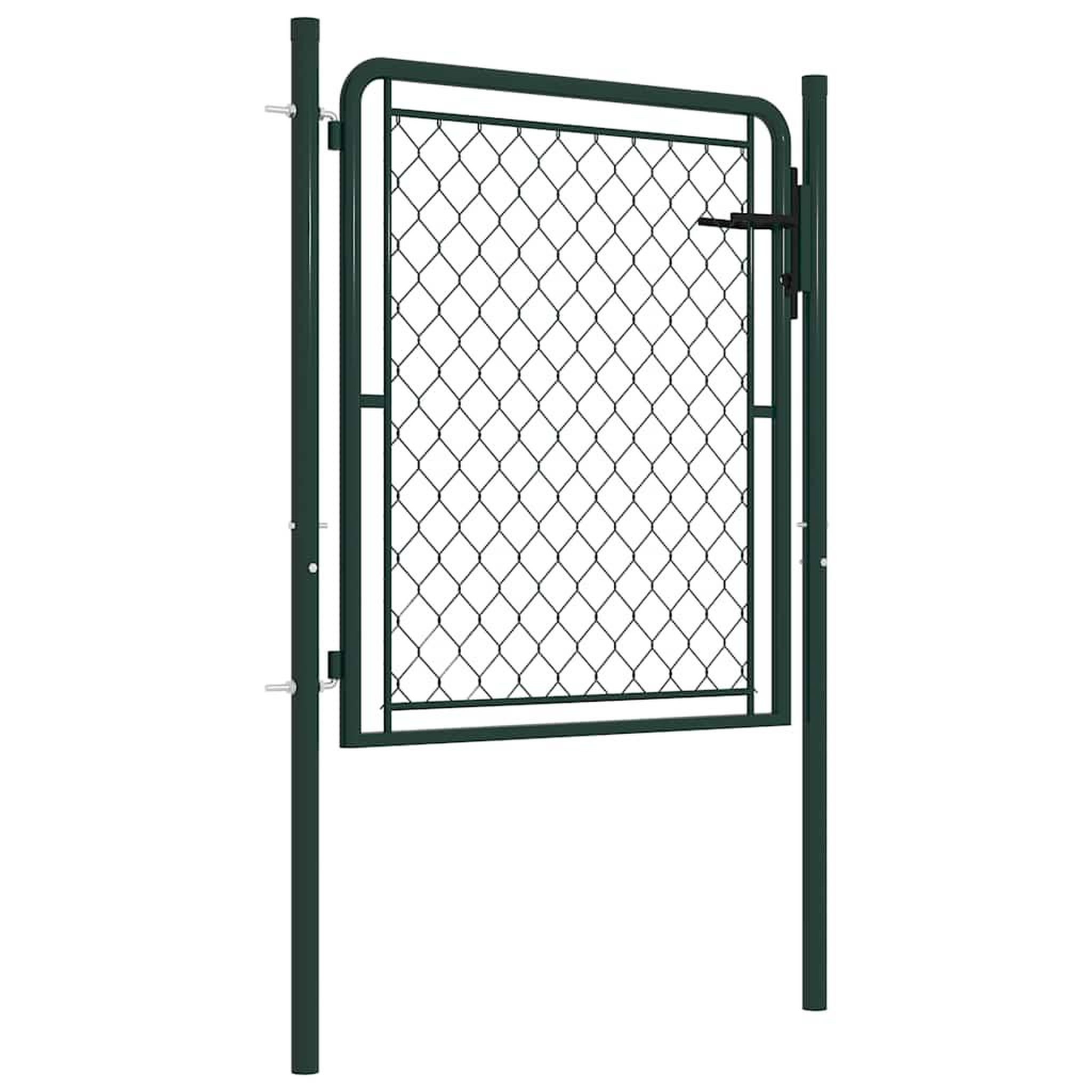 Voir la diapositive 2 : VIDAXL Portail de jardin en acier vert 100x100 cm