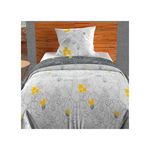 SOLEIL D'OCRE Parure Housse de couette LISA 57 fils/ cm2, par Soleil d'Ocre. Coloris disponibles : Gris, Blanc