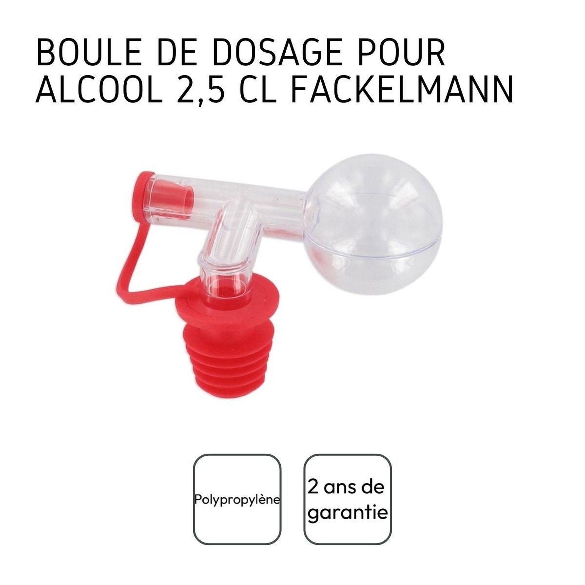 Voir la diapositive 4 : Fackelmann Lot de 4 bouchons doseurs boules 2,5 cl fackelmann