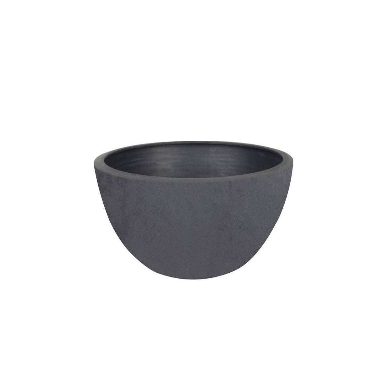 Eda Pot de fleurs vasque Basalt Up Ø 29 x 12 cm - 5,5 L - Gris anthracite - Eda