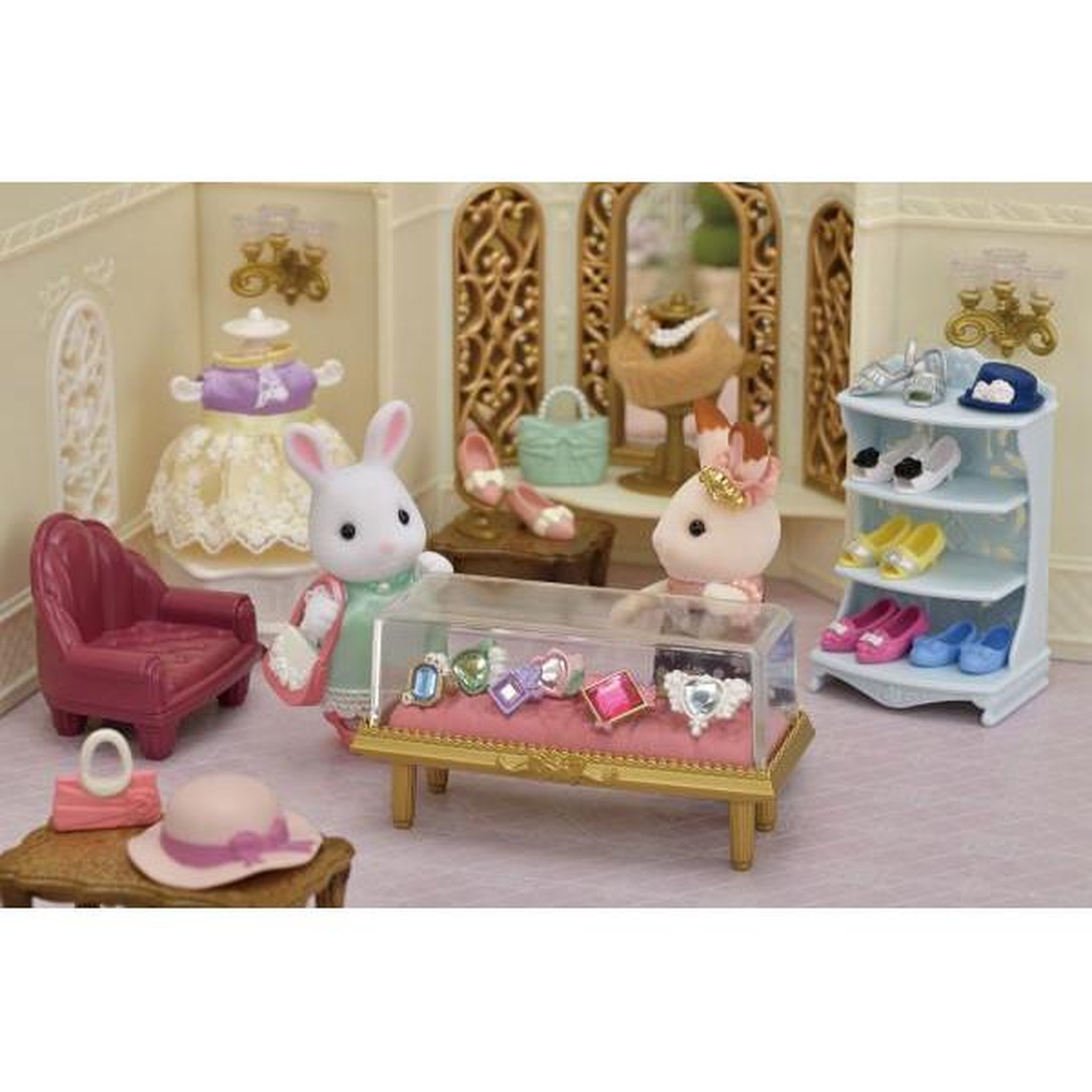 Voir la diapositive 6 : Sylvanian Families Figurines miniatures - SYLVANIAN FAMILIES - 5647 - La valisette de mode et grande soeur Lapin neige