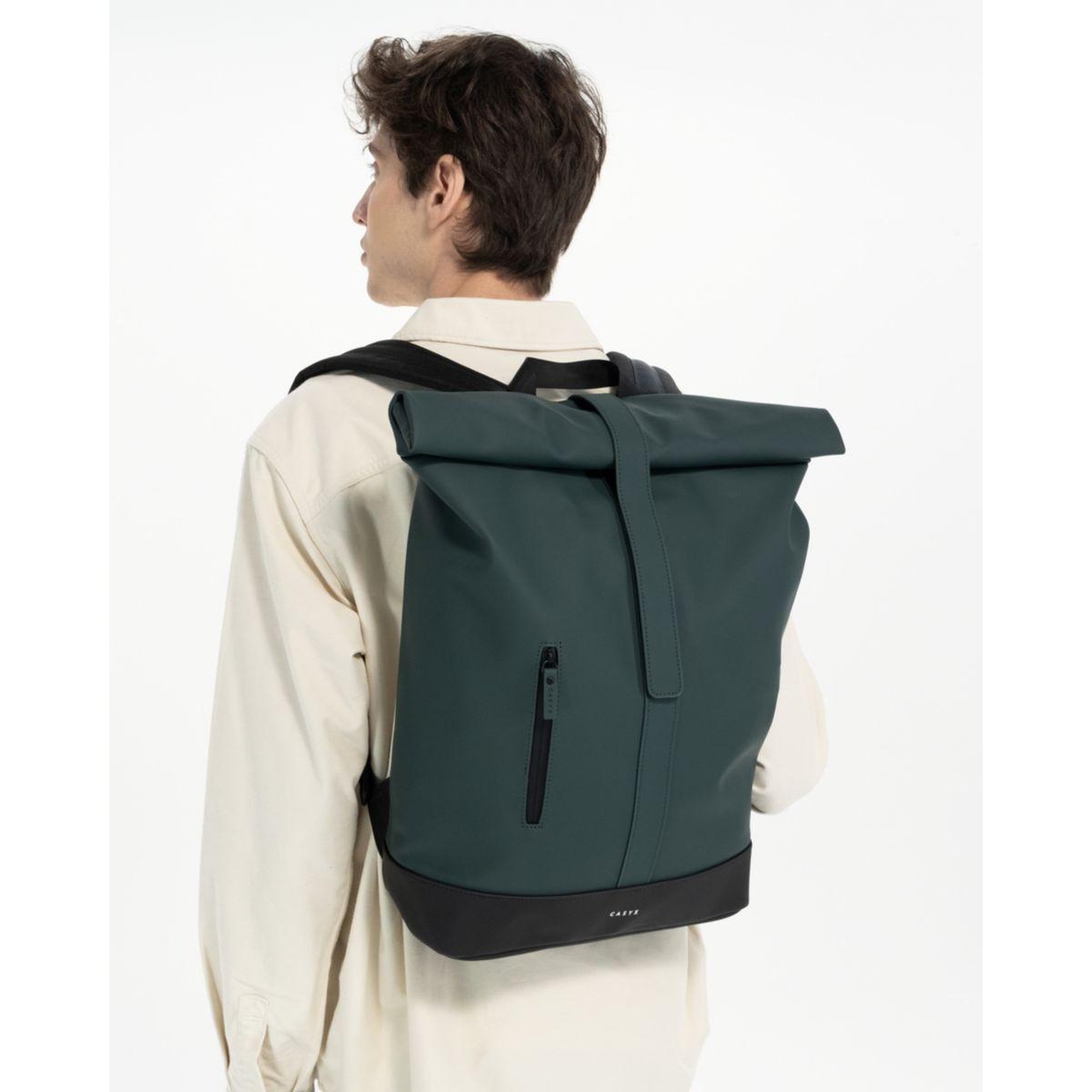 Voir la diapositive 4 : CASYX Sac à dos Modèle TORNADO Large Vert sapin