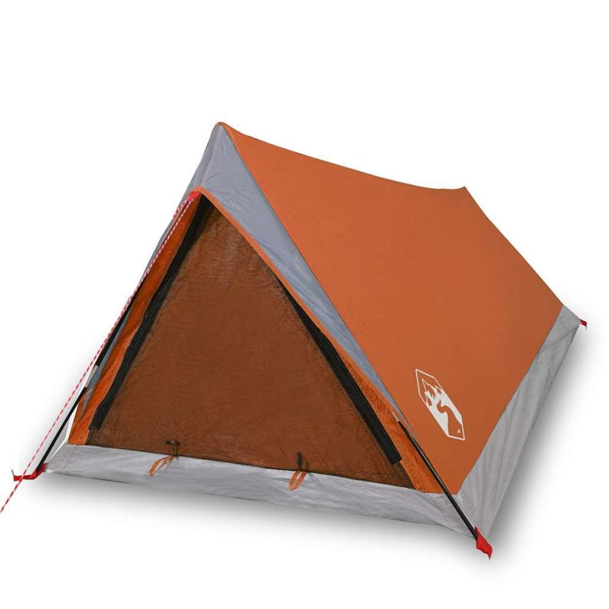 VIDAXL Tente de camping 2 personnes gris et orange impermeable