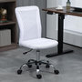Voir la diapositive 6 : VINSETTO Vinsetto Chaise de bureau ergonomique hauteur réglable piètement chromé pivotant 360° revêtement blanc