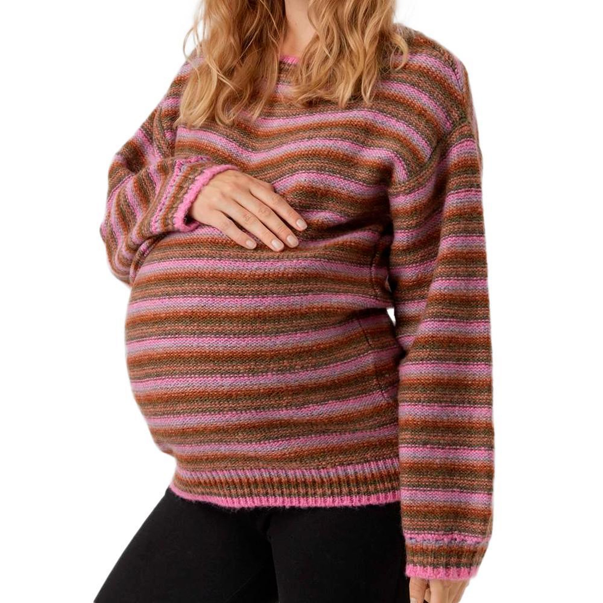 Voir la diapositive 1 : MAMALICIOUS Pull de Grossesse /Marron Femme Mamalicious Sandra