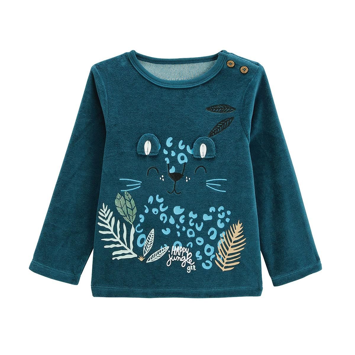 Petit Béguin Pyjama bébé 2 pièces en velours Borneo