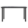 Voir la diapositive 3 : VIDAXL Table a dîner de jardin Noir 200x100x74cm Acier et verre trempe