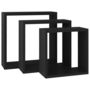 Voir la diapositive 3 : VIDAXL Etageres murales sous forme de cube 3 pcs Noir MDF