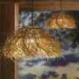 Voir la diapositive 2 : Lumisky Suspension solaire FROU FROU Beige Poly rotin H30cm