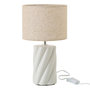 Voir la diapositive 1 : Paris Prix Lampe à Poser en Céramique  Swirl  31cm Blanc