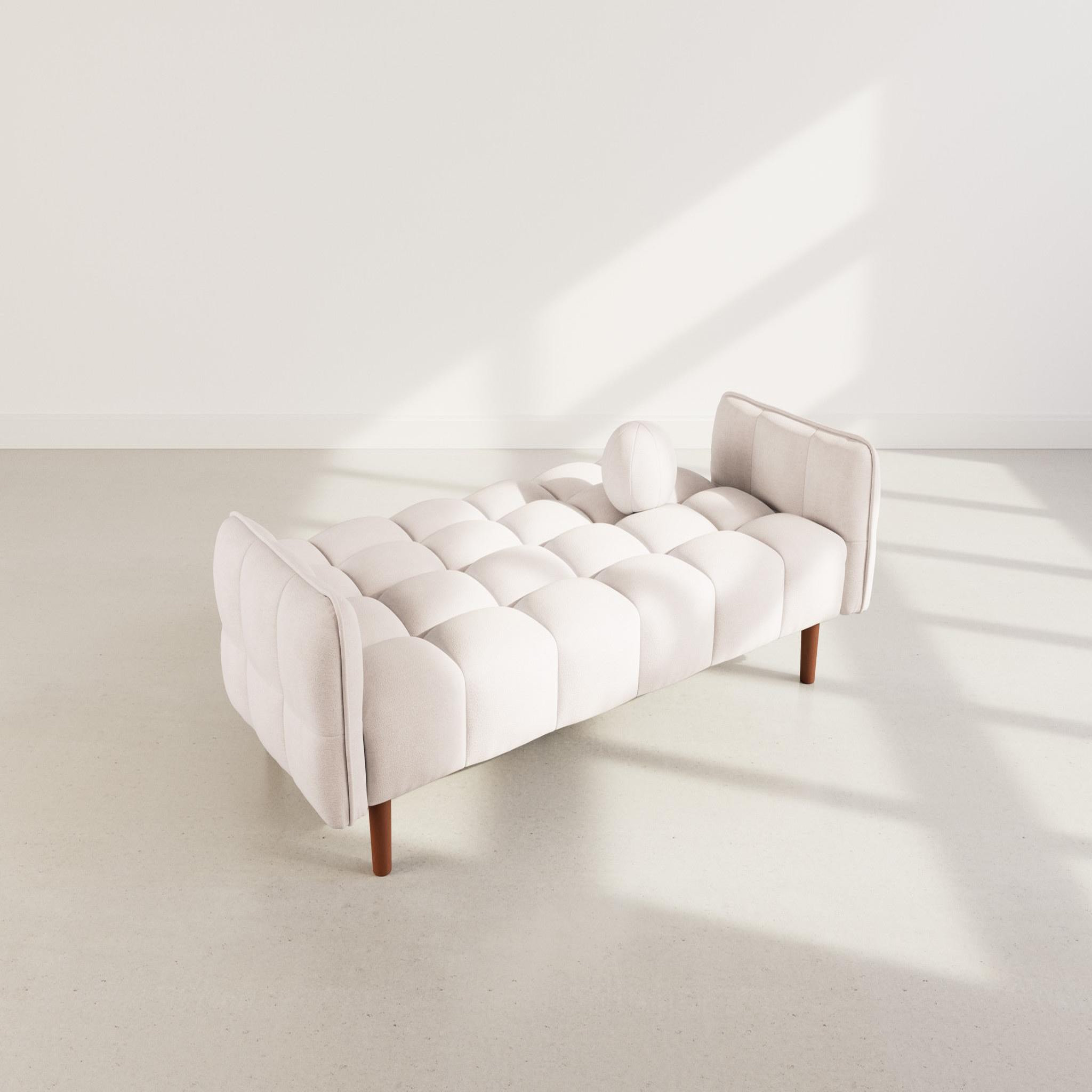 Voir la diapositive 6 : BEST MOBILIER Adam - canapé convertible clic-clac 2 places en tissu texturé