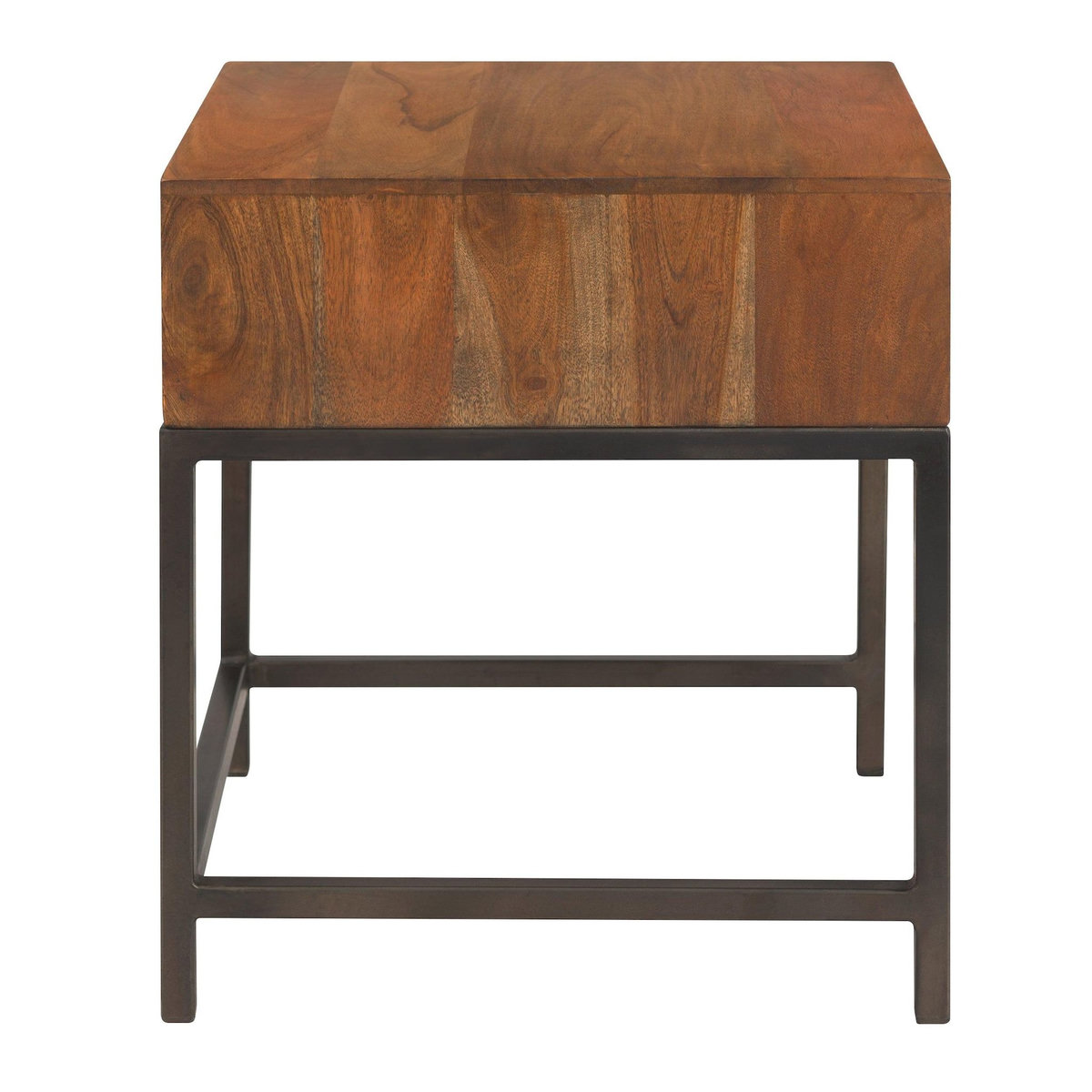 Rendez vous déco Table de chevet 1 tiroir en bois d'acacia et bois recyclé-Krabi
