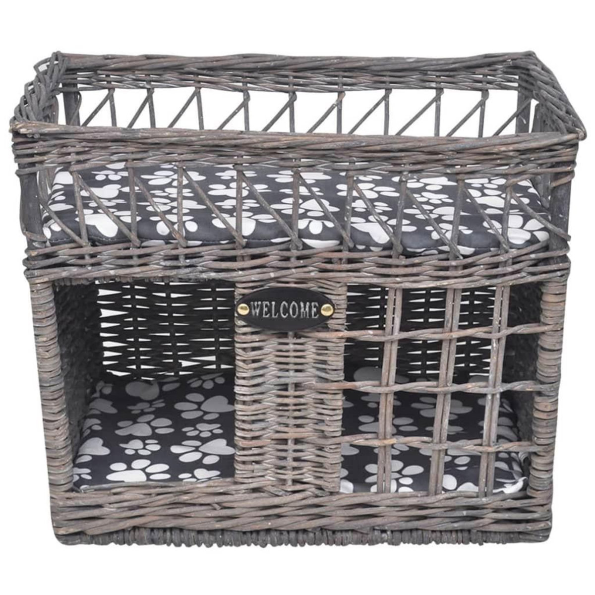 VIDAXL Arbre/maison/lit a chat avec coussin Saule Carre