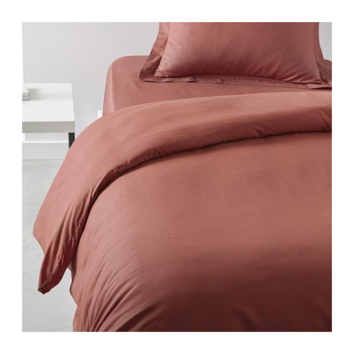 Today Housse de couette TODAY Essential - 140 x 200 cm - 1 personne - 100% Coton uni - Terracotta