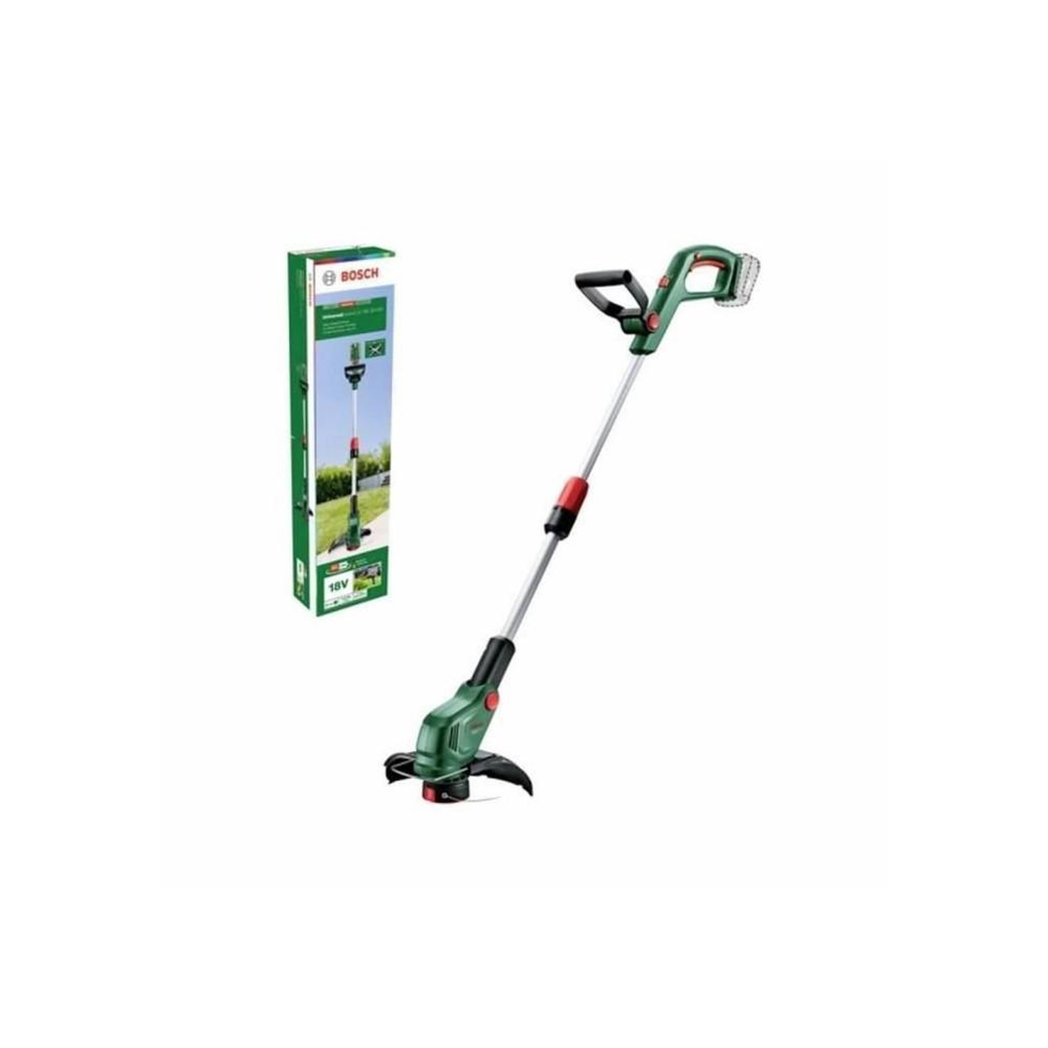 Voir la diapositive 3 : BOSCH Tondeuse débroussailleuse sur batterie 18v universalgrasscut 26 cm coupe et finition de bordures, réglage télescopique