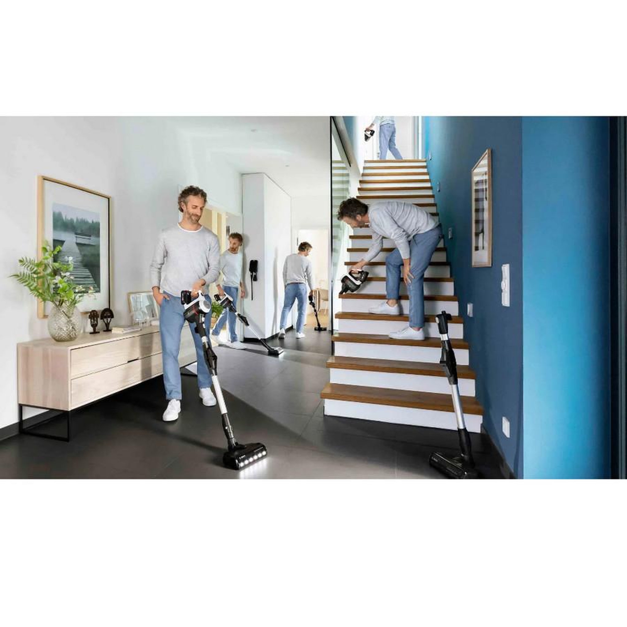 Voir la diapositive 5 : BOSCH Aspirateur balai rechargeable 18v blanc - bbs711w