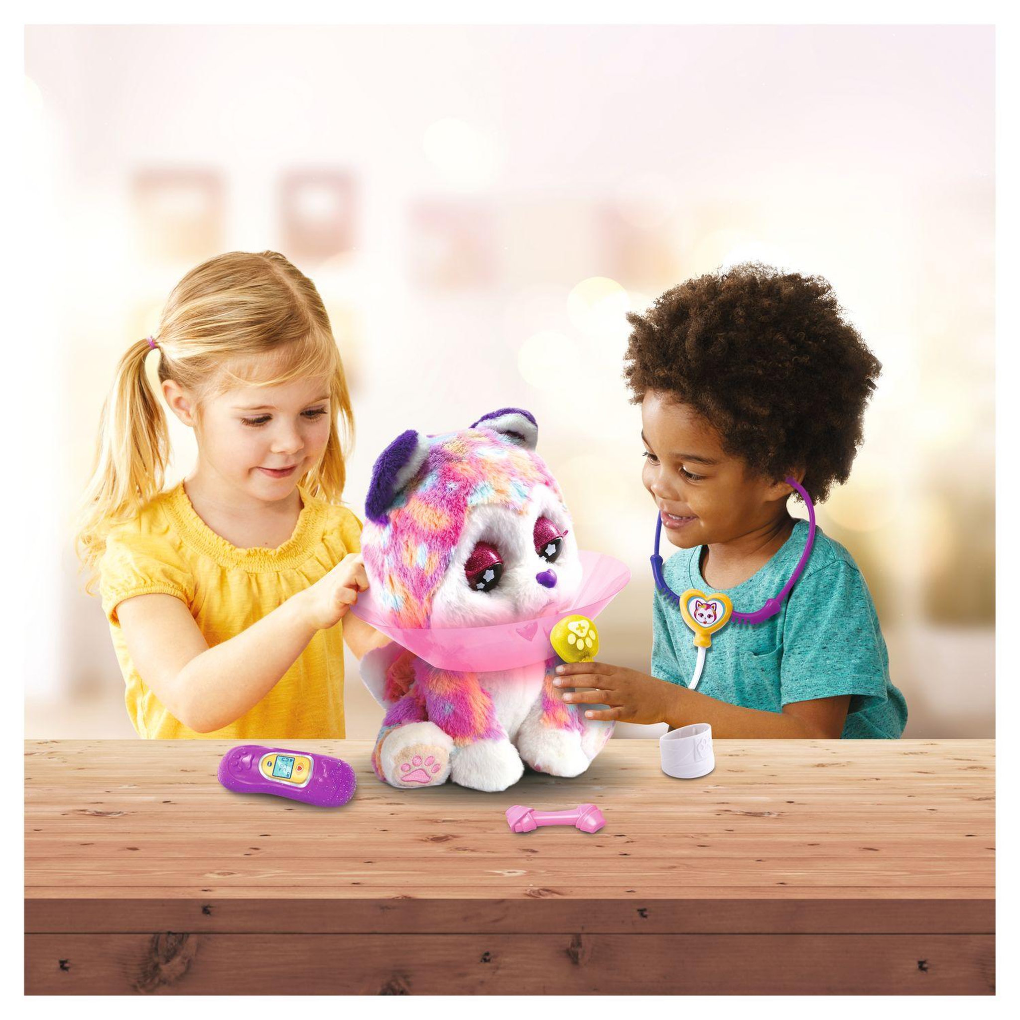 Voir la diapositive 2 : VTECH Peluche interactive Rainbow, mon chien Bobo